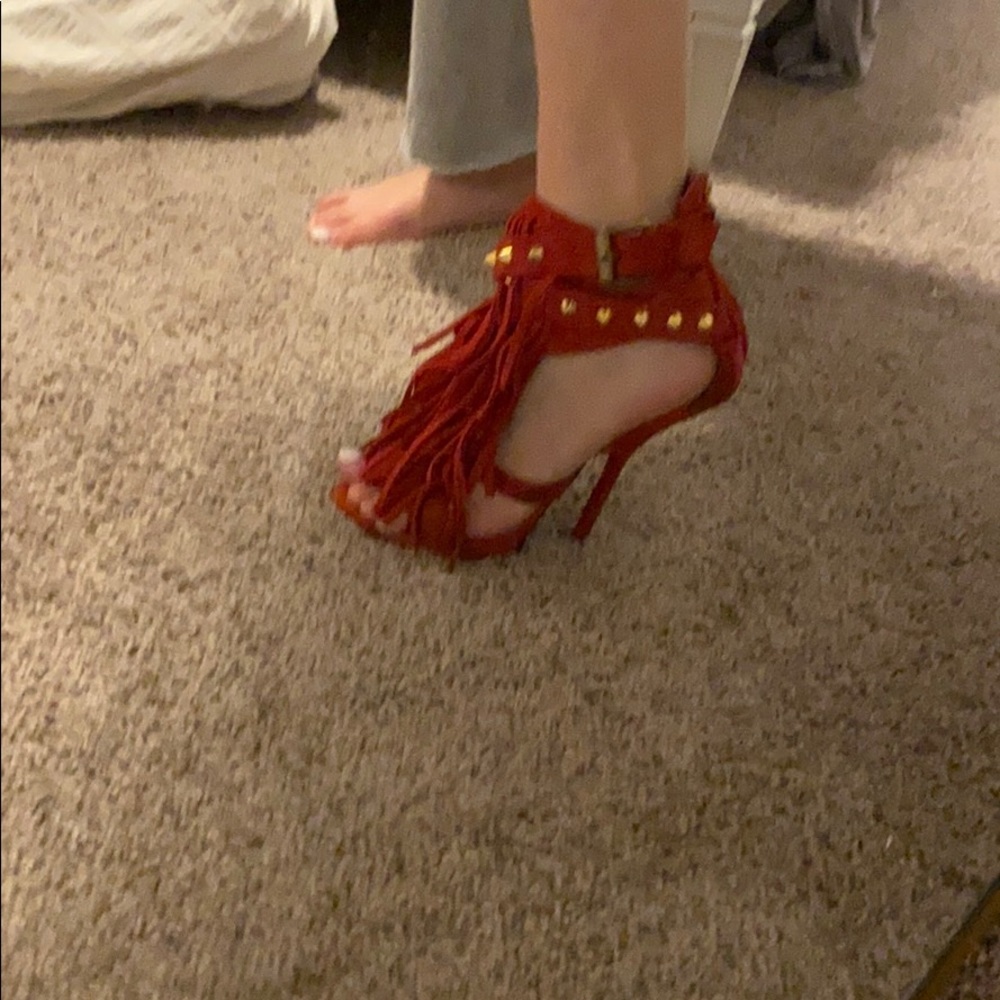 Giuesspi Zanotti amazing red  high heels sandals.